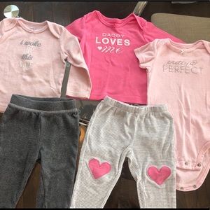 9m Girly Pink Play Sets 🌸 Carter’s Cozy Clothes